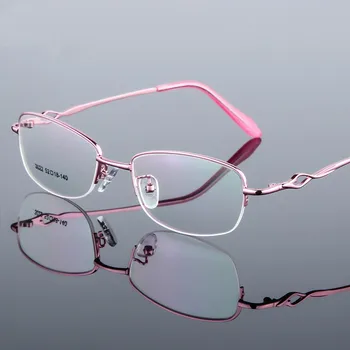 Titanove Zlitine Očala Pol Zlitine Okvir Optičnih Očal Okvir Moški Ženske Retro Pol-okvir Očal na Recept Okvirji