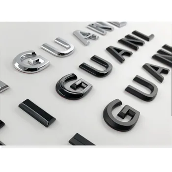 3D Font Črk Simbol za TIGUAN TIGUANL Avto Styling Uspela Sredi Kapuco Trunk Logotip Značko Nalepke Krom Mat in Sijajni Črna