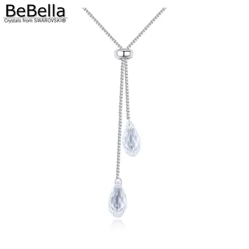 BeBella kristalno briolette obesek ogrlico s Kristali Swarovski ELEMENTI za ženske nevesta poročni nakit
