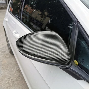 Univerzalni ogledalo kritje za VW Golf 7 7.5 R-Line GTI ogljikovih vlaken dekorativni videz ABS rearview mirror zajema kape 97974