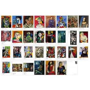 30Pcs/set Pablo Picasso Razglednice Umetnosti, Razglednice, Voščilnice, Darilne Kartice, Stenski Dekor
