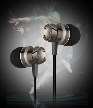 Šport Žične Slušalke Kovine Praktično Turbine Stereo Čepkov Visoke Kakovosti Nadzor Glasnosti Universal Z Mikrofonom slušalke