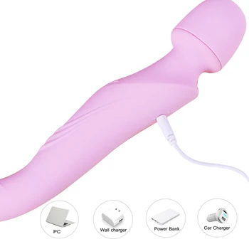 OLO 3 v 1 AV Čarobno Palico, Vibrator za Klitoris Stimulator G Spot Massager Teleskopsko Sesanju Vibrator Sex Igrače za Ženske 98663