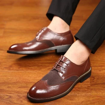 Dihanje Luksuznih Italijanskih Moških Brogue Obleko Čevlje Formalnih Poslovnih Oxfords Plus Velikost Zdrsa Na Voznika Loafers Konicami Prstov Moccasin 98777