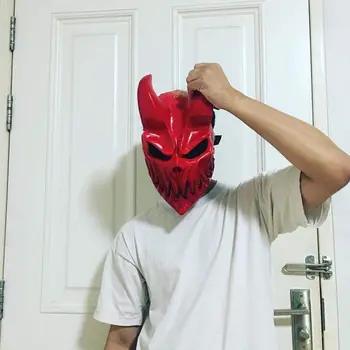 Halloween Demon Masko Zakol Prevlada Otrok Teme Demolisher Masko za Glasbeni Festival Cosplay Prop Kapuco Masko Maškarada