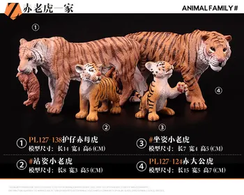 Original Divji živalski vrt živali Bengal Tiger Družino figur številke otroci izobraževalne igrače, otrok darilo