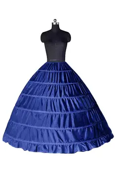 Na Zalogi Belo Črno Žogo Obleke 6 Obroče Krila Petticoat Poročne Poročna Obleka Princess Crinoline Underskirt Tutu Dekle Dodatki