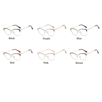 Mačka oči, prozorni kozarci za ženske do leta 2020 novi kovinski okvir TR90 optični moda jasno objektiv Optični Računalnik Recept Očala 99748