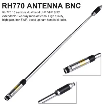 RH770 Antena BNC Walkie-talkie Antene 144/430Mhz 3.0/5.5 uporabnike interneta 20W Teleskopska Antena za AM/Skener
