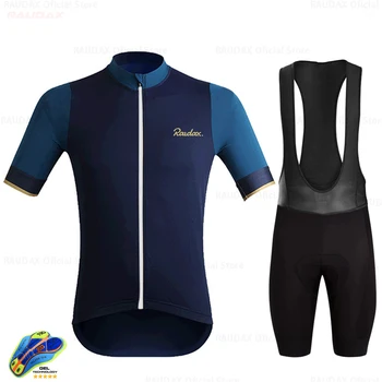 Raudax Kolesarski Dres 2021 Pro Team Ropa Ciclismo Hombre Rx Poletje Kratek Sleeve Kolesarjenje Oblačila Triatlon Bib Hlače Obleko