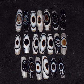Redke Naravne Agate Kamen, Povezanih Beli Kristalni Naravni 1 Eye DZI Noge Ogrlico, Obesek Brezplačna Dostava