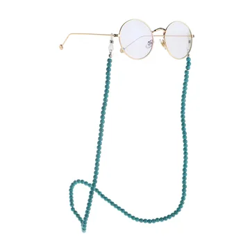 Vintage Naravnih Turkizno Beaded sončna Očala Verige za Ženske, Moške Ročno Paščka za Očala Eyewears Kabel Imetnik Vratu Traku