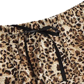 Ženske Seksi Sleepwear Čipke Leopard Tiskanja Določa 2019 Nova Moda Dekleta Perilo Hlače Pajama Nastavite Seksi Leopard Nightclothes