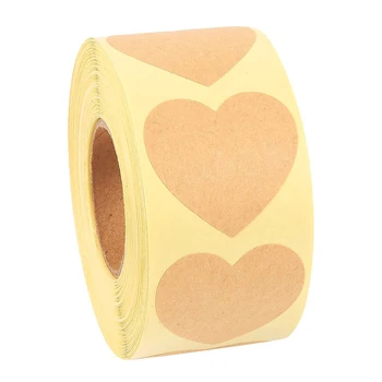 500pcs/roll Srce Prazno Nalepke Nalepke Stickes Hvala Ovojnice Nalepke Za Embalažo, Kartice, Nalepke, Tiskovine Dekoracijo