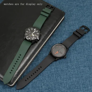 19 20 21 22 24 mm Fluor Kavčuk watchband črna rdeča modra rjava manšeta za moški gledajo accessoreies Hitro sprostitev