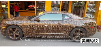 Avto Nalepka Leopard Natisnjeni Avto Styling Film Dekor Auto Vinil Film Zaviti Avto Lepilo Dekoracijo Motorno Kolo, Avto, Dodatna Oprema