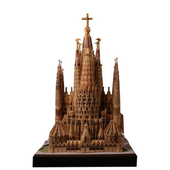 DIY Sagrada Familia, Španija Obrti Papir Model Arhitekture 3D DIY Izobraževanje Igrače, Ročno izdelane za Odrasle Puzzle Igro
