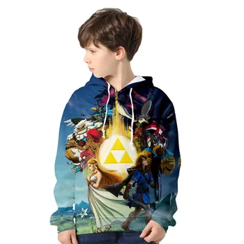 Harajuku Luštna 3D Tiskanja Hoodies The Legend of Zelda Kpop Majica Ulične Visoke Kakovosti Trenirko Fant Dekle Unisex Vrhovi
