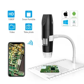 Brezžični HD 2MP 8 LED WiFi, Mini Ročni Digitalni Mikroskop 50X, da 1000X Lupo s Stojalom za Android iOS PC