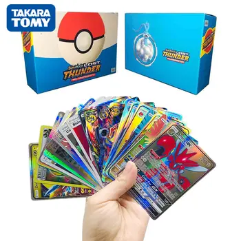 TAKARA TOMY 100-300Pcs Pokemon Kartico VMAX MEGA GX EX angleškega Sije Kartico Bitka za Trgovanje Booster Box Zbirka Darilo Otrok Igrača