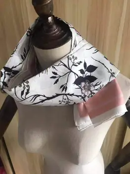 2020 Nov Prihod zime elegantno cvet svile šal 90*90 cm kvadratni šal ročno izdelani trak ovijte za ženske lady brezplačna dostava