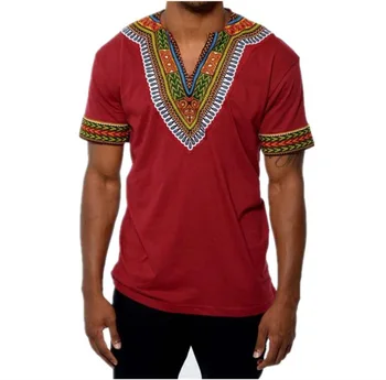 Bela Slim Fit Kratek Rokav Afriške Obleko Majica s kratkimi rokavi Moški Oblačila 2020 Moda Afriške Dashiki Tee Shirt Homme Afriška Oblačila XXL