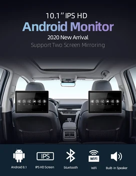 10.1 inch Android Avto Vzglavnik Monitor RAM 2GB 1080P video IPS, Zaslon na Dotik, WIFI 4G/Bluetooth/USB/SD/FM MP5 Predvajalnik Videa z DC