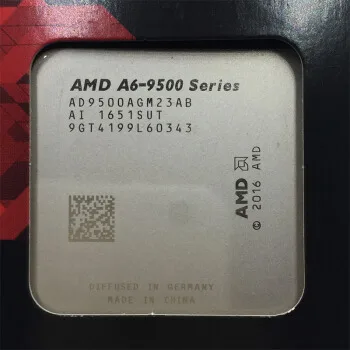 AMD A6-Series A6-9500 APU A6 9500 A6 9500B 3.5 GHz Dual-Core Procesor CPU 65W Vtičnico AM4 NOVA