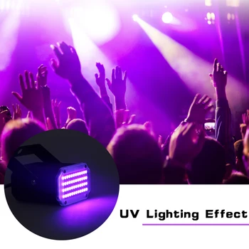 Mini Led Luč Disco 48 LED RGB UV Bele Stroboskopske Luči Glasbo, Zvok, Vklopi Bliskavico Stopnji Svetlobe, Božični Okraski Za Dom