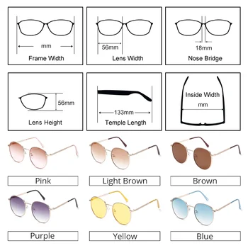 Ralferty Krog Sunglass Ženska 2020 Letnik Kovinski Okvir UV Zaščito Gradient sončna Očala Ženske oculos de sol feminino W2035