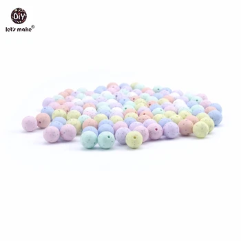 Naredimo 100 KOZARCEV 15 mm Silikonski Sezamovo Candy Barve, Okrogle Kroglice DIY Začetnih Ogrlica Žvečljive Silikonske Kroglice Baby Teether