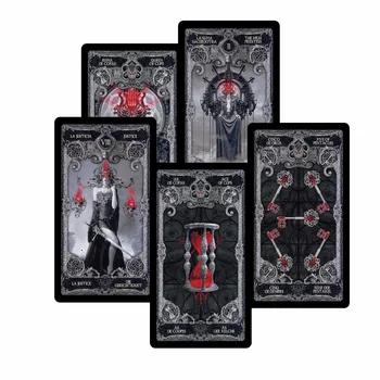 Temno tarot kart krovi angleško špansko francosko nemški različici skrivnost vedeževanje igra s kartami za ženske družabne igre 78 kart