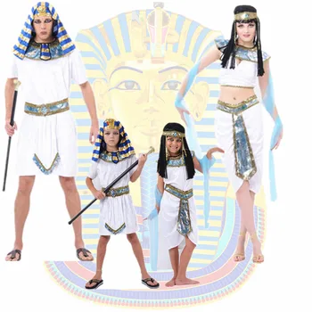Halloween otroci Odraslih Družinskih Kostum Starem Egiptu Egiptovski Faraon Kleopatra Princ Princesa Kostum Za Otroke, Moške, Ženske