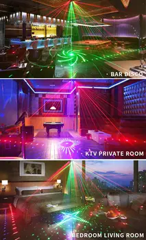 TUJEC 9 Oči RGB Disco DJ Žarek Laserski Svetlobni Projektor DMX Daljinsko Strobe Razsvetljavo Učinek Xmas Party Praznik Halloween Luči