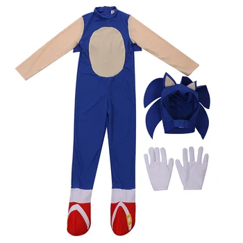 Otroci Sonic Hedgehog Kostum Cosplay Halloween Kostumi Za Otroke Karneval Stranka Obleko Obleko Gor