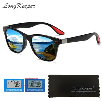 2019 LongKeeper Klasičnih Polarizirana sončna Očala Moških Kvadratnih sončna Očala za Vožnjo Buljiti Ženske UV400 Zakovice Gafas de sol