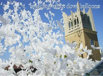 10/30/50pcs Velikosti svate, dekoracijo white dove balon orbs mir ptica golobov balon zveze balon na helij