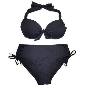EONAR Ženske Push Up Bikini Sredi Pasu Kopalke, Nastavljiv Kopalne Obleke S Strani Kravato Kopalke Polno Zajetje Plavati Plaža Obrabe