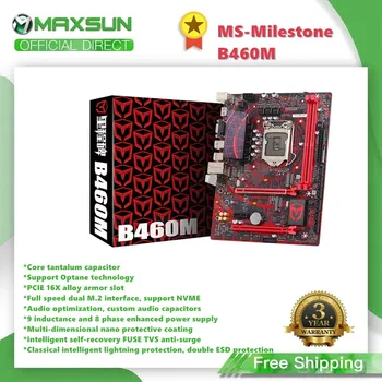 MAXSUN Motherboard Meterstone B460M USB3.1*3 LGA1200 M-ATX SATA 3.0 PCI-E NVME podporo intel 10. Jedro PCIE 16X zlitine oklep reža