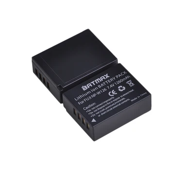 Batmax 4Pc NP-W126 NPW126 Bateria+LCD USB Dvojni Polnilec za Fujifilm FinePix HS30EXR HS33EXR X-Pro1 X-E1 X-E2 X-M1 X-A1 X-A2
