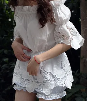 Bombažno krpo vezenine, čipke tkanine, visoko kakovostnih Ročno izdelanih DIY 3D cvet, bela 130 cm široko obleko oblačila materiala SM186