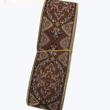 10yards/veliko Žakarske Tkanine Traku Okraskov geometrijske totem vzorec za zavese in oblačila pribor velikost 5 cm LS-2673