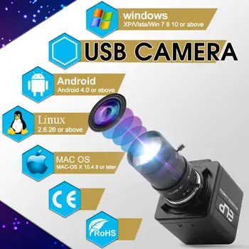 1080P Full HD 30 fps 60fps 120fps Mini PC USB Webcam Kamero z Ročnim Zoomom Varifocal CS Objektiv za Skype ,Video Klic Snemanje