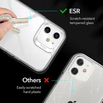 ESR Primeru Telefon za iPhone mini 12 12 Pro Max Jasno Kritje Kaljeno Steklo Ohišje za iPhone 12 /12 Pro /12 Pro Max Fundas ECHO Primerih