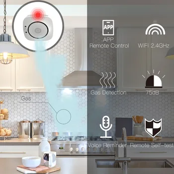 WiFi Smart Uhajanja Plina Požarne Varnosti Detektor Plina Gorljivih Alarm Senzor Smart Življenje Tuya App Nadzor Home Security System