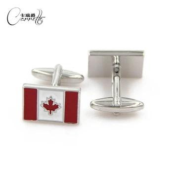 Ustvarjalno likovno Kanadsko zastavo zapestne gumbe, zapestne gumbe za Moške francoski majica zapestne gumbe,