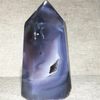Naravni Agate geode quartz crystal vzorcu Doma oprema okrasni kamen in kristalno Reiki healing palico stolp