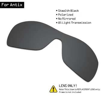 SmartVLT Polarizirana sončna Očala Zamenjava Leč za Oakley Antix - Stealth Črna
