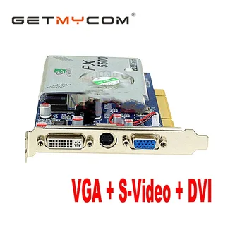 Getmycom Original za PCI FX5500 256MB 128bit DDR VGA+DVI+S port video grafične kartice, podporo PCI, 2X / 4X Visoke Kakovosti