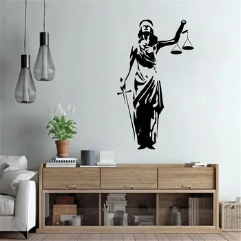 Odvetniški Pisarni Stensko Nalepko Lady Justice Themis Sodišče Stenske Nalepke Vinyl Sodišče Dekor Doma Soba Dekoracijo Plakat